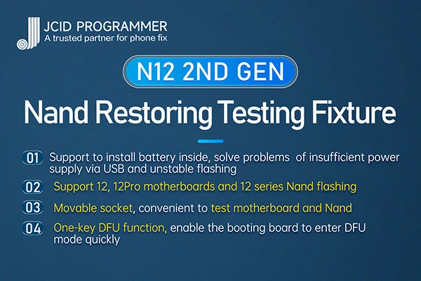 N12 2ND GEN Nand Restoring Testing Fixture New Upgrade